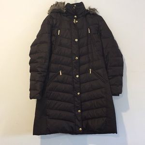 Michael Faux Fur Trim Down Coat